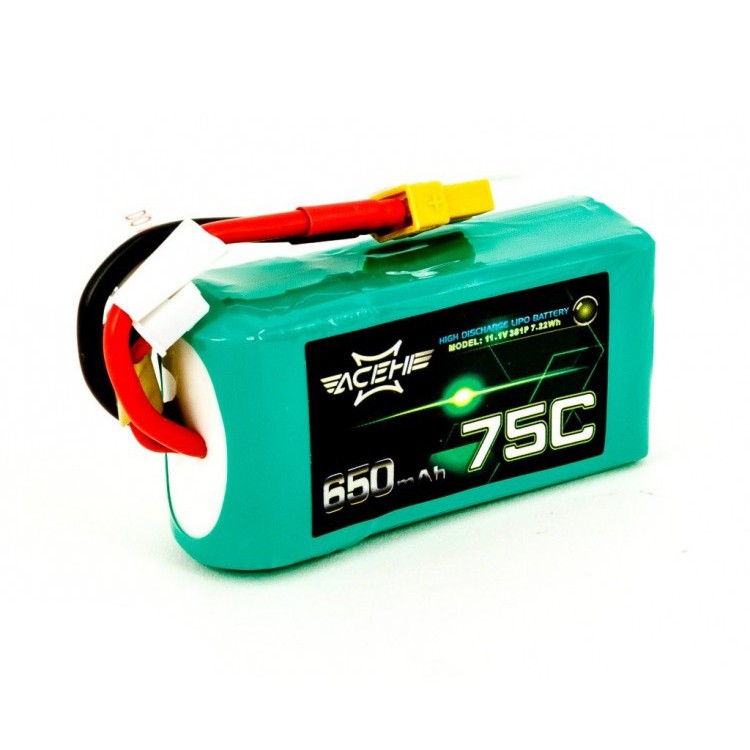 ACEHE 650mAh 3S 75C 11.1V LiPo Battery