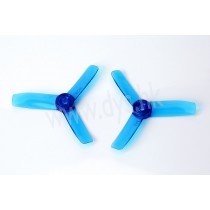 2x DYS 3030 triblade propeller transparent blue