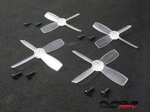 4x Furious FPV High Performance 2435 Propellers Transparent