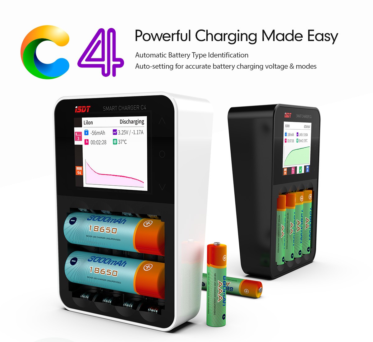 ISDT C4 Smart Charger 25W Black