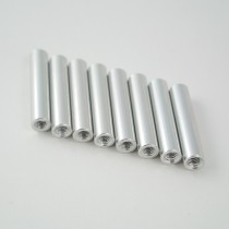25mm round aluminium M3 standoff silver 8pcs